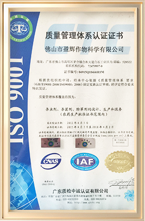 ISO9001 Quality Management System Certification